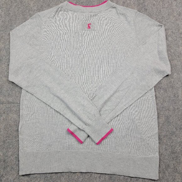 Joules Mariella Dachshund Sweater Women’s 6 Gray Cotton Embroidered - Picture 12 of 16